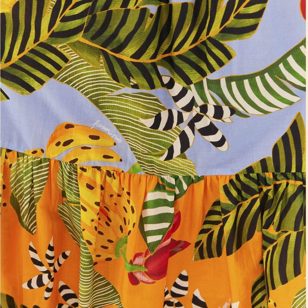 FARM Rio Mixed Striped Bananas Maxi Dress - Picture 8 of 9